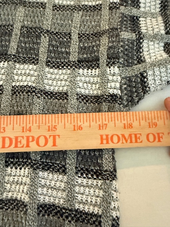 Florence Tricot Sweater Mens Small  Gray Geometric Knit Crewneck Pullover - Picture 4 of 7